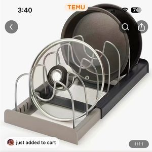 1pc Retractable Plate/Dish/pots/pans Storage Rack